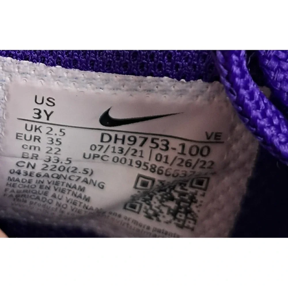 Nike Dunk High PS Size 3Y Electro Purple Navy White Sneakers Shoes DH9751-100